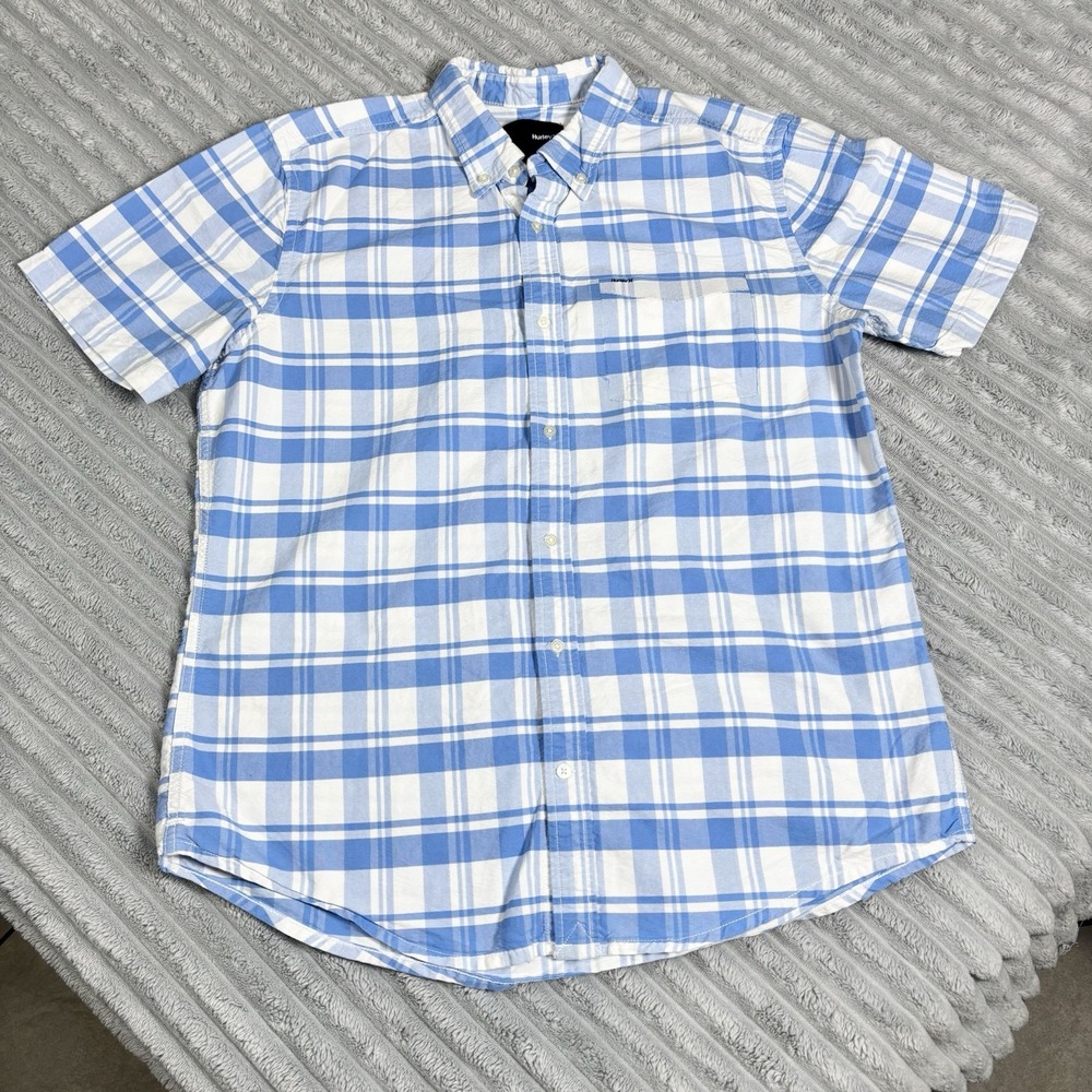 Hurley boys Casual 100% cotton button up size Large